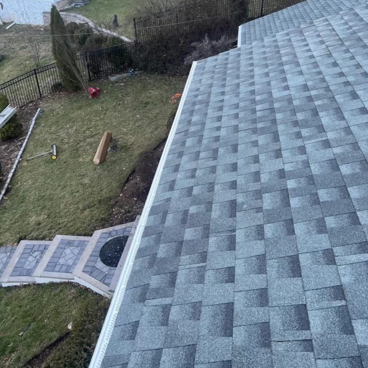 Finished gray architectural shingle roof waterfront NJ